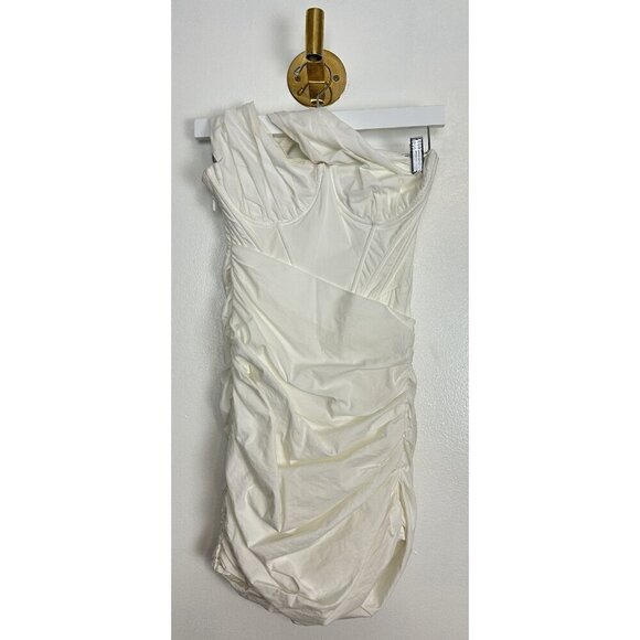HOUSE OF CB Clementine Cut Out Mini Dress in White Size X-Small - Picture 6 of 16